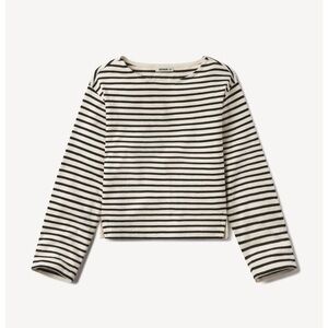 Buck Mason Catalina Breton Black and White Striped Long Sleeve Tee